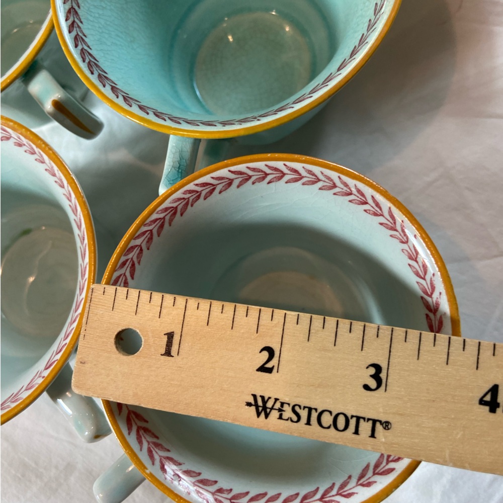 Adams Calyx Ware Tea Cups Saucers Creamer chips and stains Arts & Crafts - Picture 12 of 13